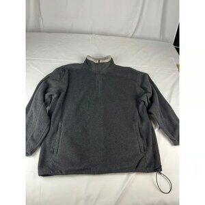 Reservoir Clothing Gray Fleece Quarter Zip Pullover Mens Large